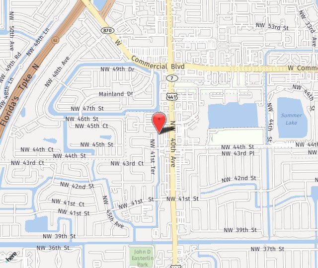 Location Map: 4485 N State Road 7 Lauderdale Lakes, Florida 33319